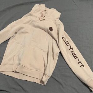 Carhartt Cream Hoodie with Logo